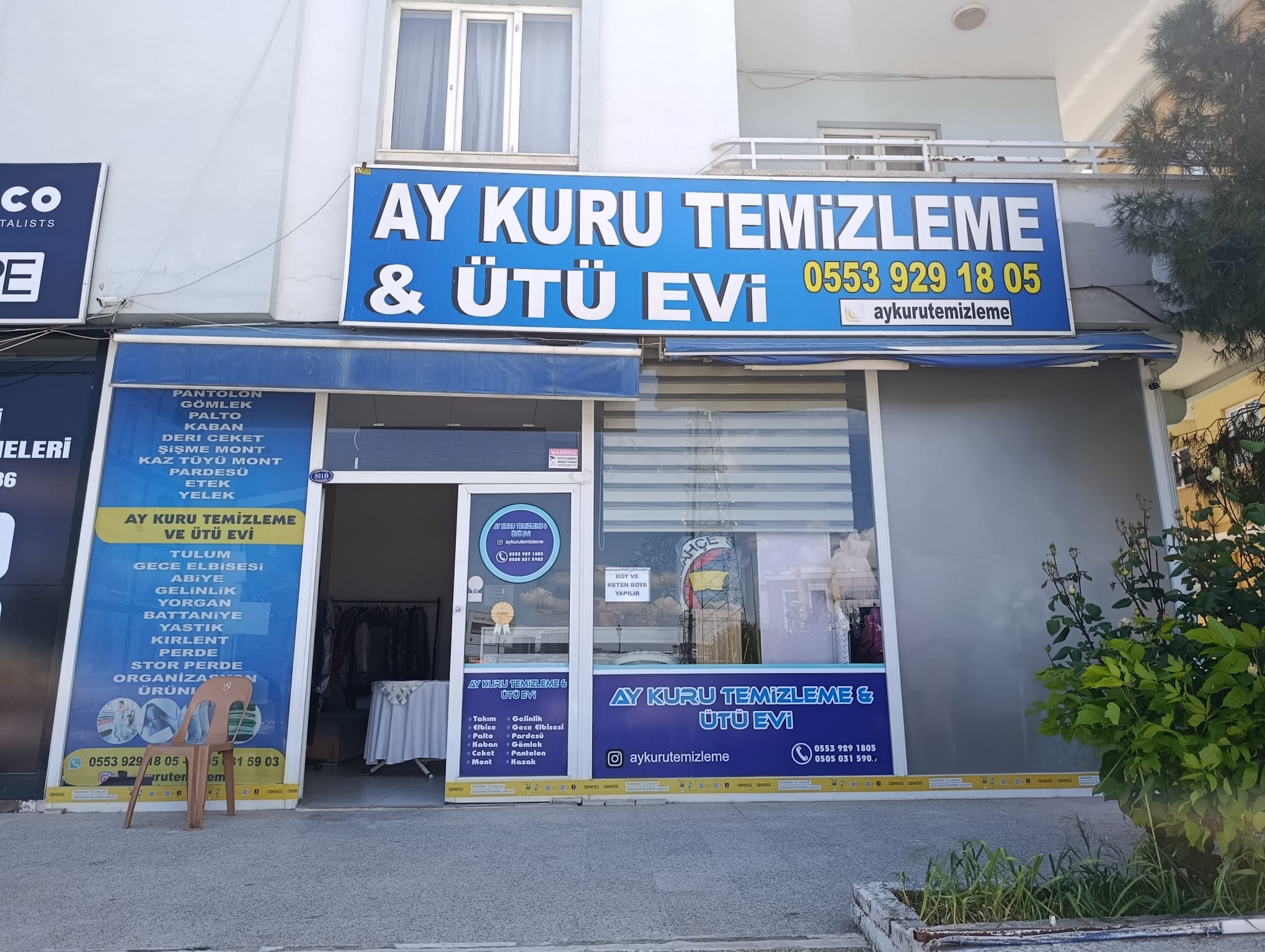 Ay Kuru Temizleme Gaziantep mağaza dış cephe